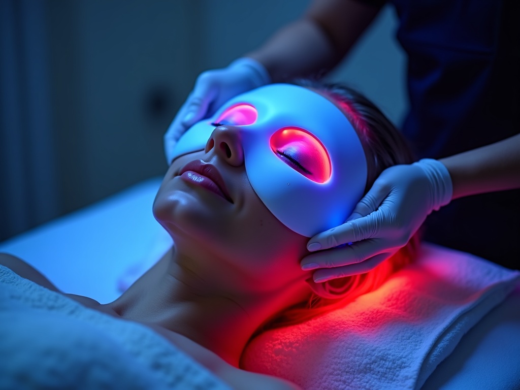 Behandelaar voert een esthetische behandeling uit met Alexa